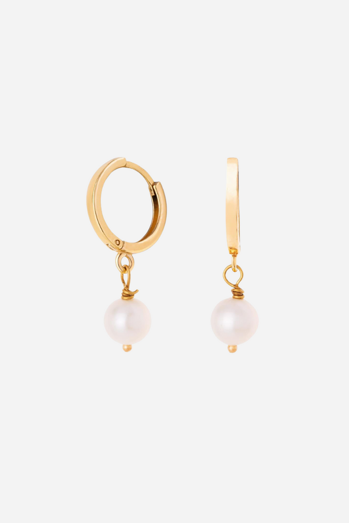 hoop earrings with pearls