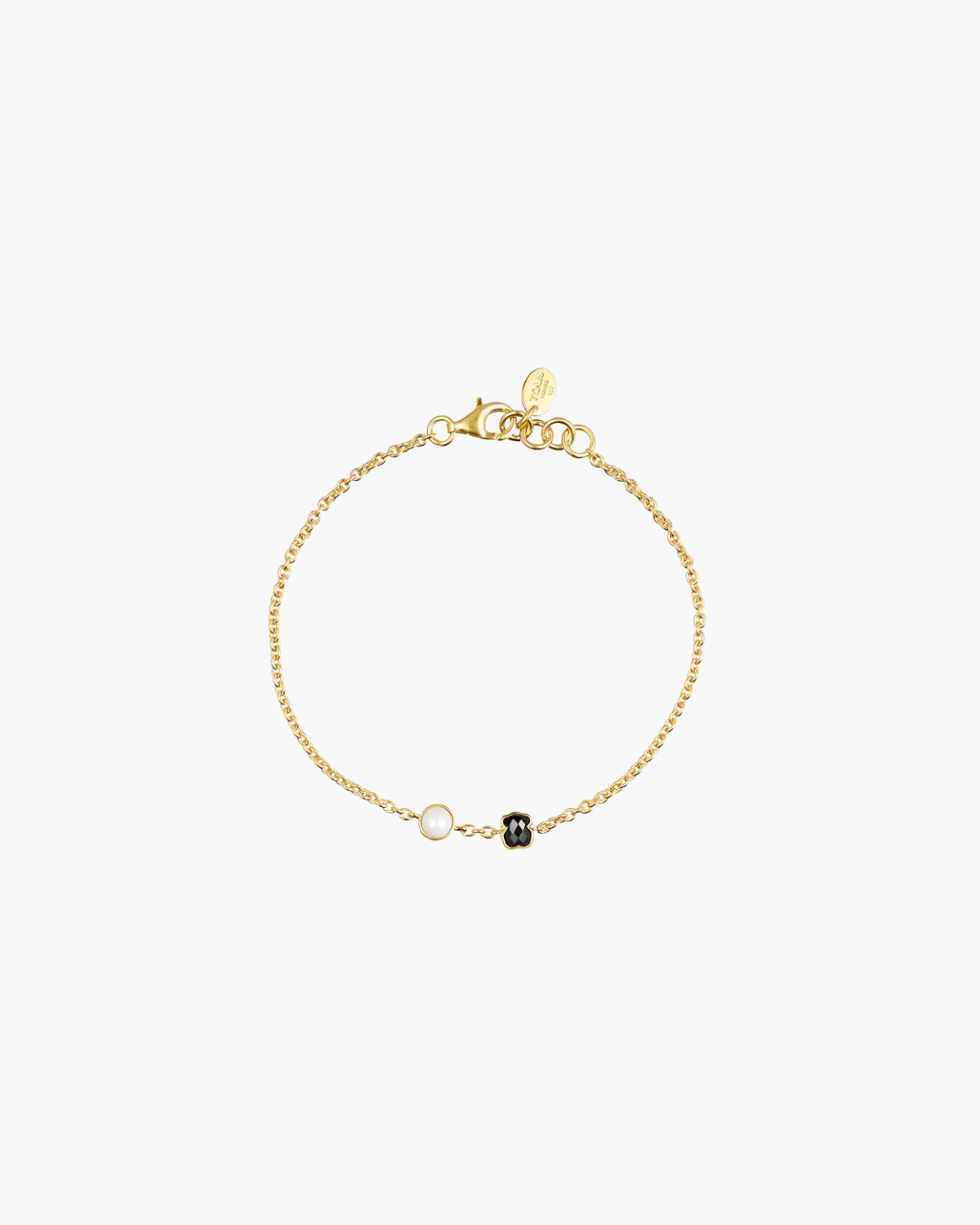 Glory Bracelet in Silver Vermeil with Onyx and Pearl – Gallery od